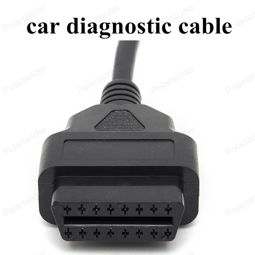 hot sell 16 Pin OBD 2 Adapter Extension Cable Male to Dual Female Y Connector obd2 extended interface line