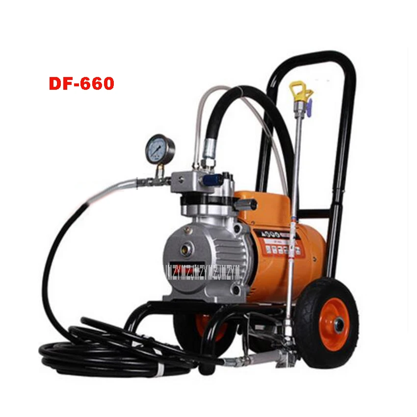 Electric High Pressure Airless Spraying Machine Latex Paint Spraying Machine Spraying Tool  220V 3000W 8L/min 0-25Mpa DF-660