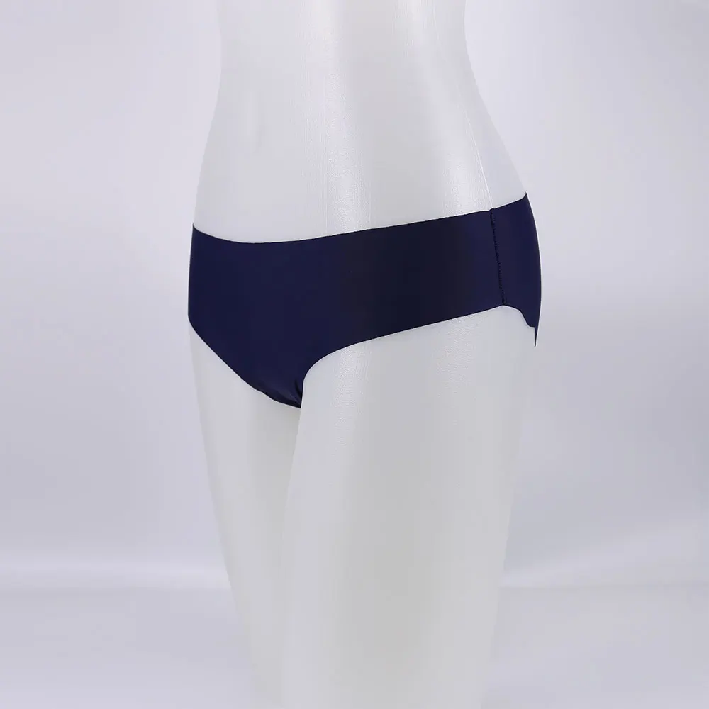 Culotte taille basse en soie glacée pour femmes, sous-vêtement Sexy, couleur unie, sans couture, Lingerie Ultra-fine pour dames
