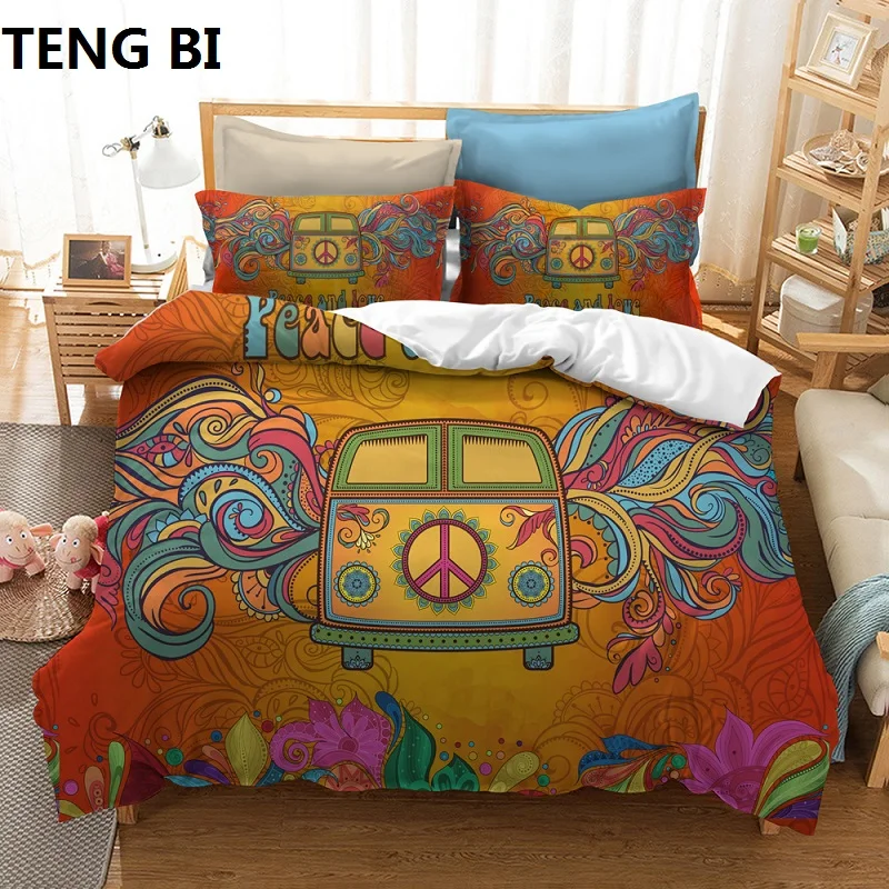 

New fashion creative style home textiles and flat bedding set Europe and the United States extra large set of 3 sets of bedding