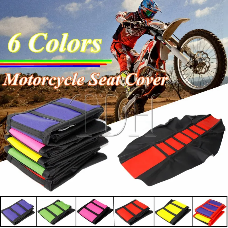 Non-Slip Dirt Bike Traction Seat Cover Black Pink Custom Cover Gripper For Honda CRF100 CRF150R Kawasaki KLX110L KX250F YZF250