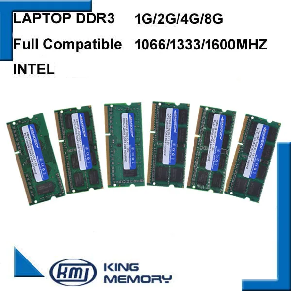 무료 배송 1.5V 1.35V 노트북 DDR3 1G 2G 4G 8G 4GB 8GB ram PC3 PC3L 8500 1066MHz 10600 1333Mhz 12800 1600MHz Sodimm 메모리 