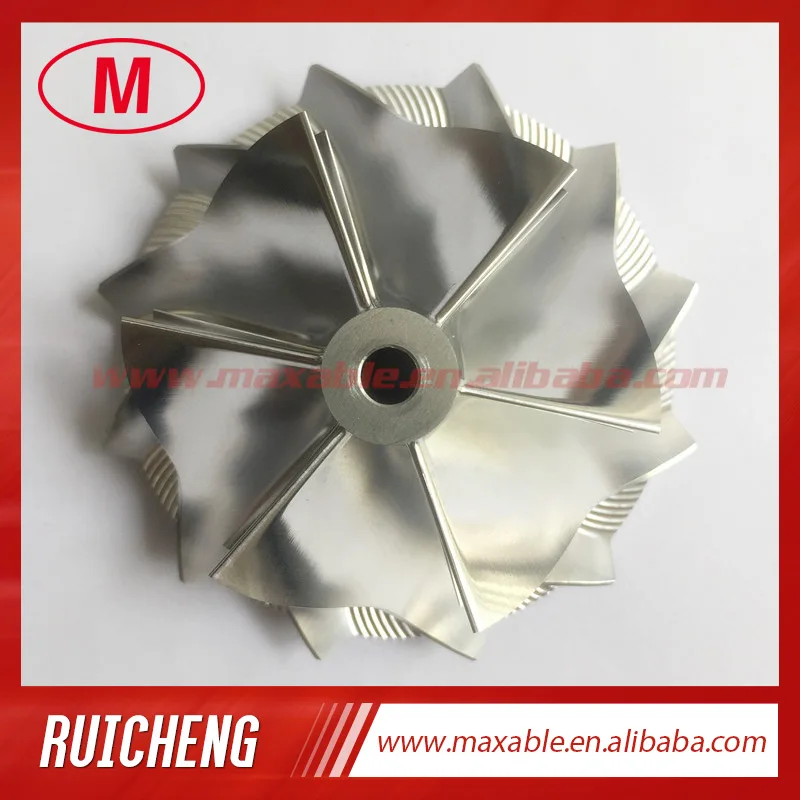 GT15-25 702549-0008HF V1 50.20/65.00mm 6+6 blades high performance turbo billet/milling/aluminum 2618 compressor wheel