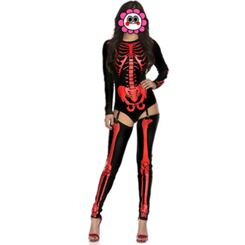 Sexy Halloween Leistung Maskerade Frauen Kostüm Erwachsene Cosplay Zombie Teufel Geist Ghoul Rolle-Spielen Party Kleidung Overalls