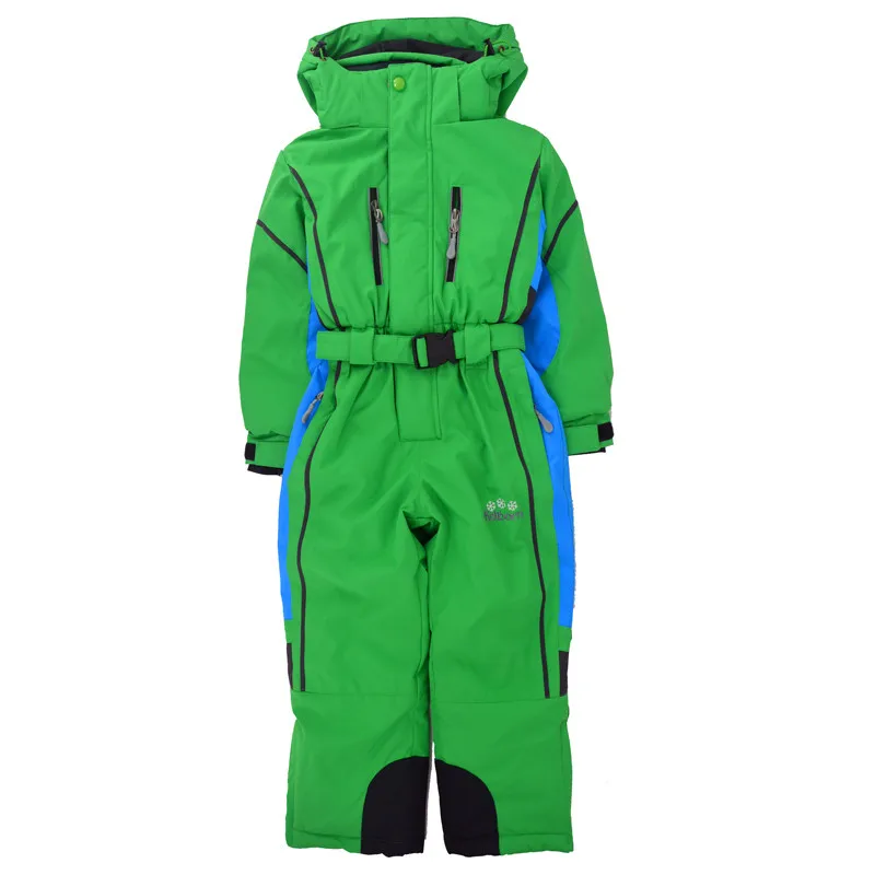 Children\'s winter outdoor jumpsuit ski suit windproof snow-proof water plus velvet thickening