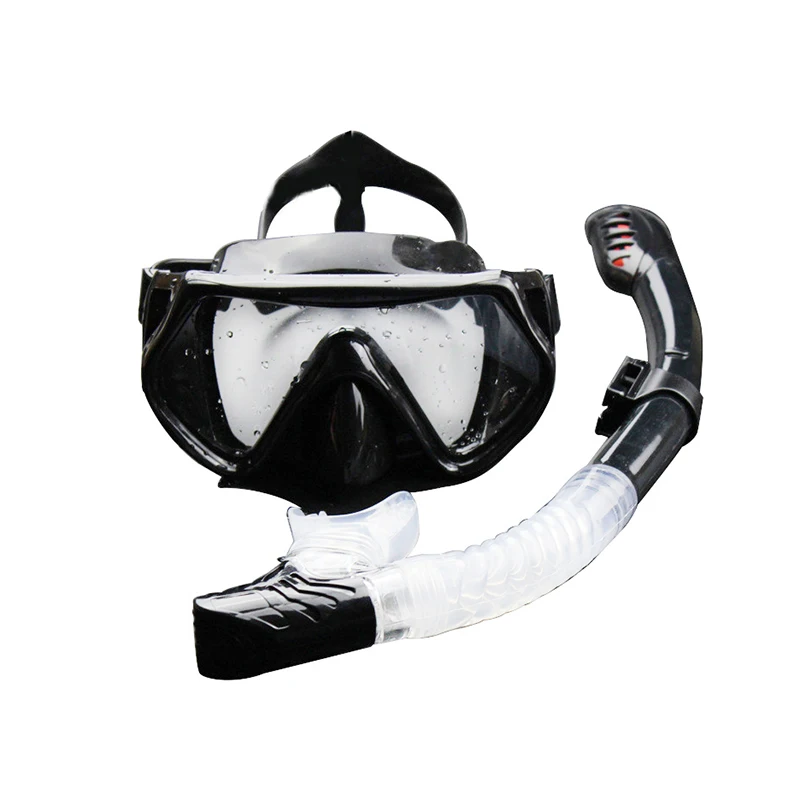 Professional Scuba Diving Mask Men Women Anti-Fog Goggles Glasses Set Snorkel Silicone Swimming Watersports Equipment for Adult