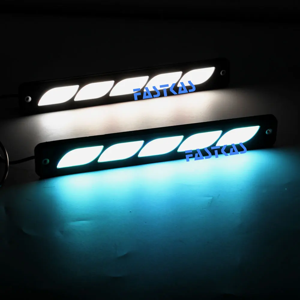 LED Daytime Running Lights Waterproof 12v LED COB DRL White Color Day Light Fog Light Turning Signal Flexible Cars Running Light