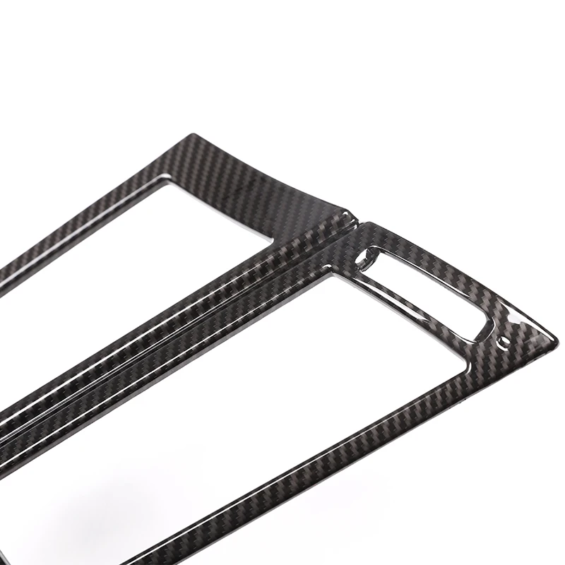 For BMW X5 X6 E70 E71 2008-2013 Car Accessories Carbon Fiber 2 Pcs ABS Car Front Side Air Conditioning Vent Frame Trim
