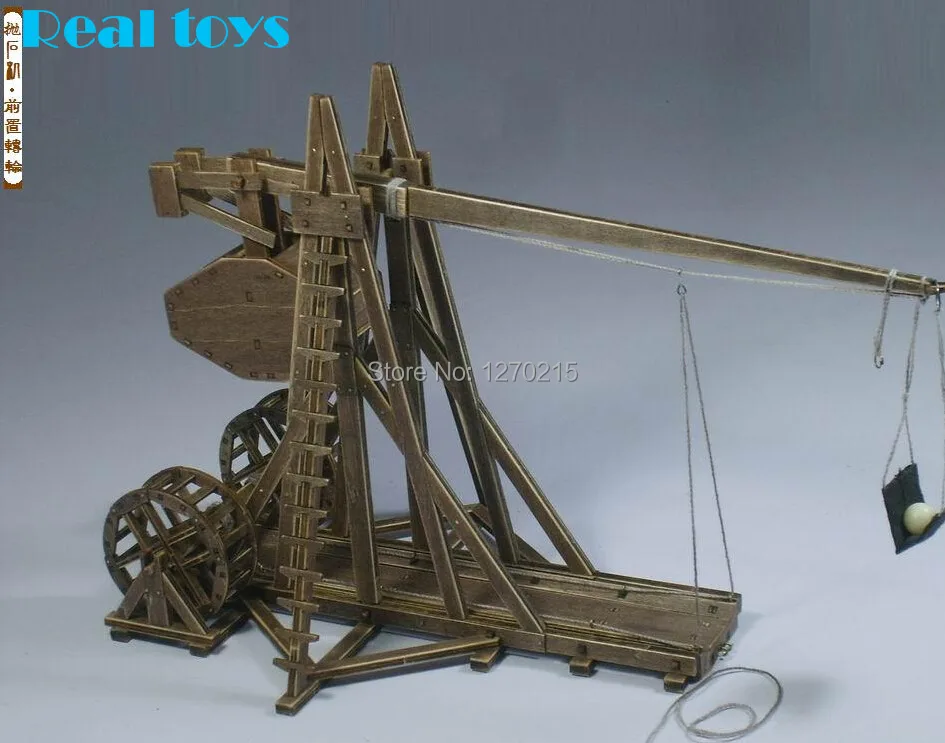 RealTS Classic wooden ancient chariots assembled of material The Trebuchet / mangonel Model 1 pcs / set