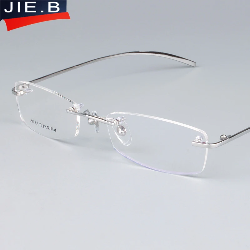 

New PURE Titanium screw folding Eyeglasses frames Men women fashion rimless glasses prescription optical frames Oculos de grau