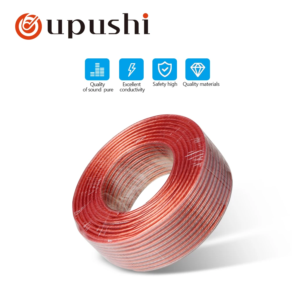 Oupushi audio speaker cable quality aluminum amplifier speaker wire loudspeaker cable connectors