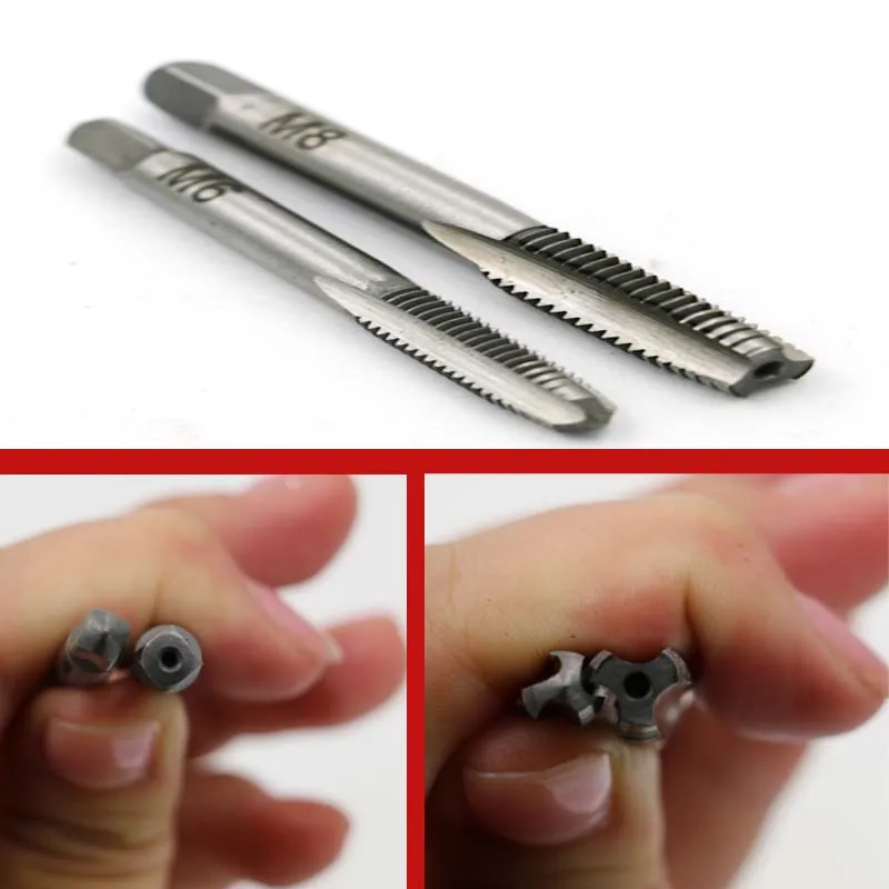 3F Hand Screw Thread Metric Plug Tap Set M3 M4 M5 M6 M8 with Adjustable Tap Wrench 1/16-1/4\