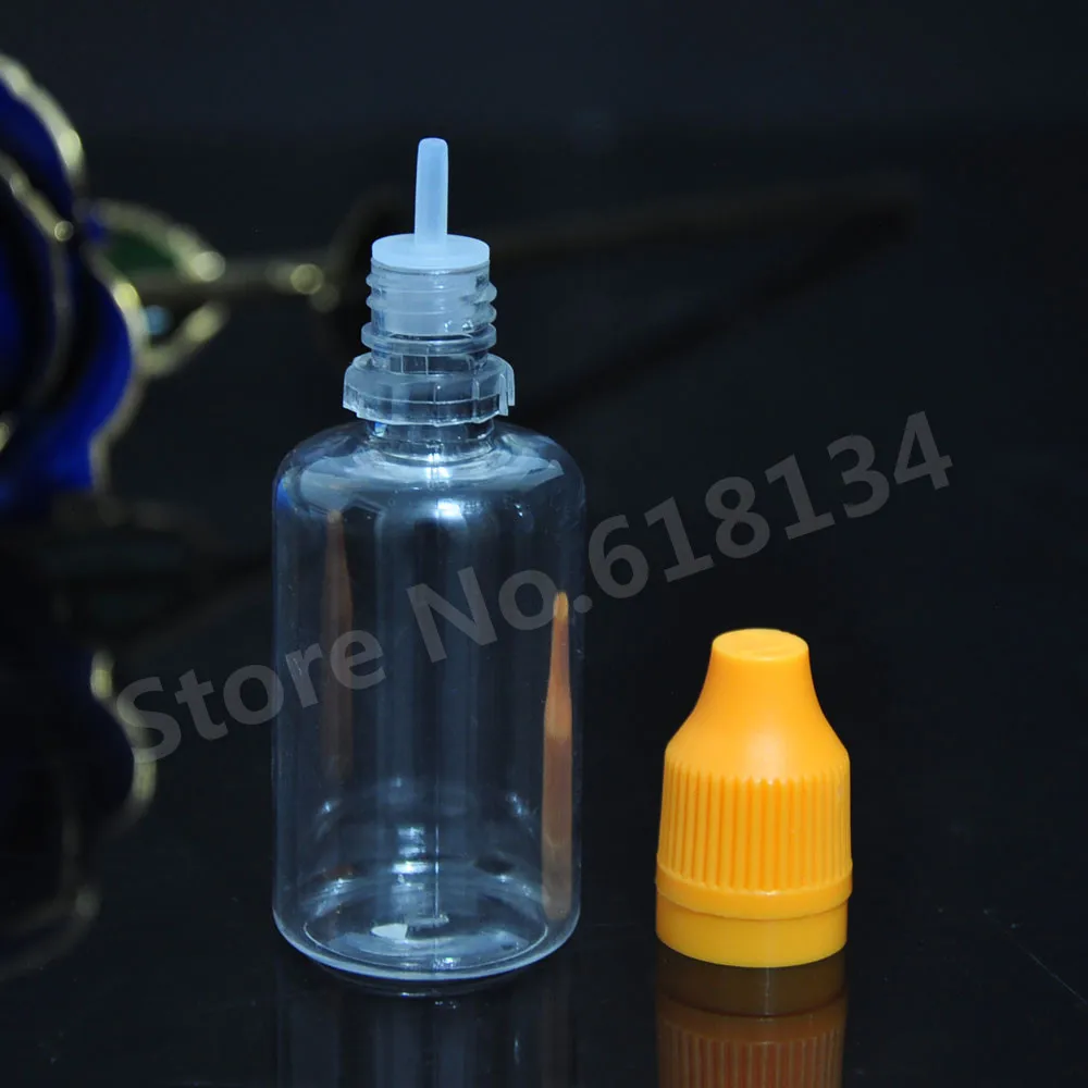 Free shipping 2500pcs PET 30ML Plastic Dropper Bottles With Childproof Tamper Cap Clear E Liquid Bottles CRC/tamper-evident cap