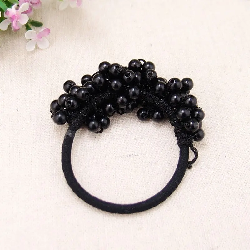 Hot Sale pearl Women Girls Seamless Hair Rope Charming Pearl Elastic Hair Bands Hair Accessories