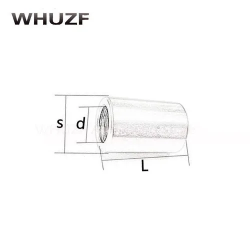 M6 M8 M10 M12 304 welding nut stainless steel long round nuts connecting cylindrical screw connector Length 10mm-40mm