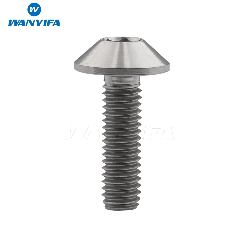 Wanyifa Titanium Ti Bolt Button Allen Hex Head M6x 12 15 20 25 30 35mm M8x25mm Screws for Motorcycle
