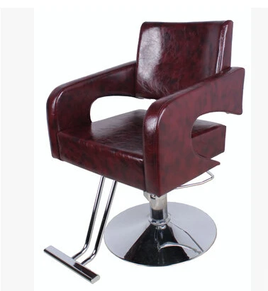 Barber's hair cut chair. Hair salons fashion beauty-care chair black and white image 4