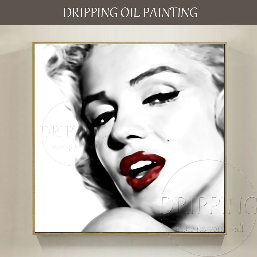 

Artist Hand-painted the Most Popular Super Star Marilyn Monroe Oil Painting on Canvas Famous Woman Marilyn Monroe Oil Painting