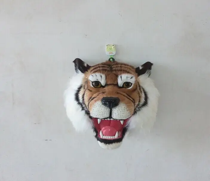 

creative Simulation tiger head toy polyethylene&furs new tiger head model gift about 23x22cm y0273