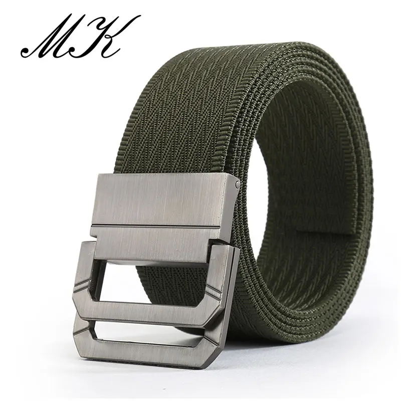 Maikun Nylon Belts for Men Army Tactical Men\'s Belt Double Rappelling Buckle Belt