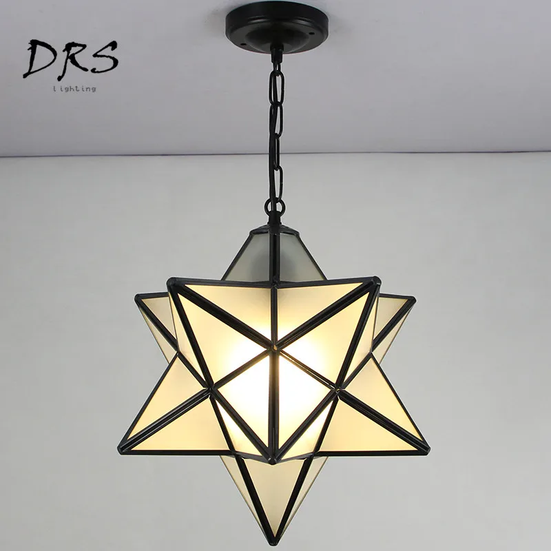 

Loft Vintage Pendant Lamp Light Shooting Star Tiffany Glass Lighting Ceiling for Home Aisle Corridor Porch Shop Luminaire DeTeto