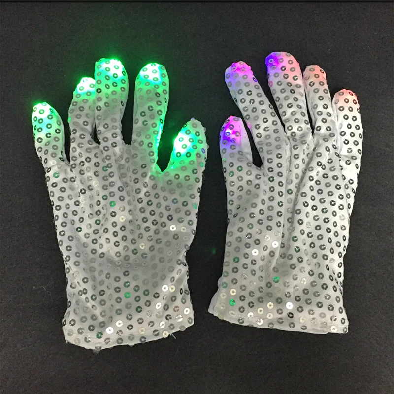 Gafas Led 2pair/lot Led Gloves Luminous Flower Finger Light Party Supplies Dancing Club Props Up Toys Glowing Glove Christmas