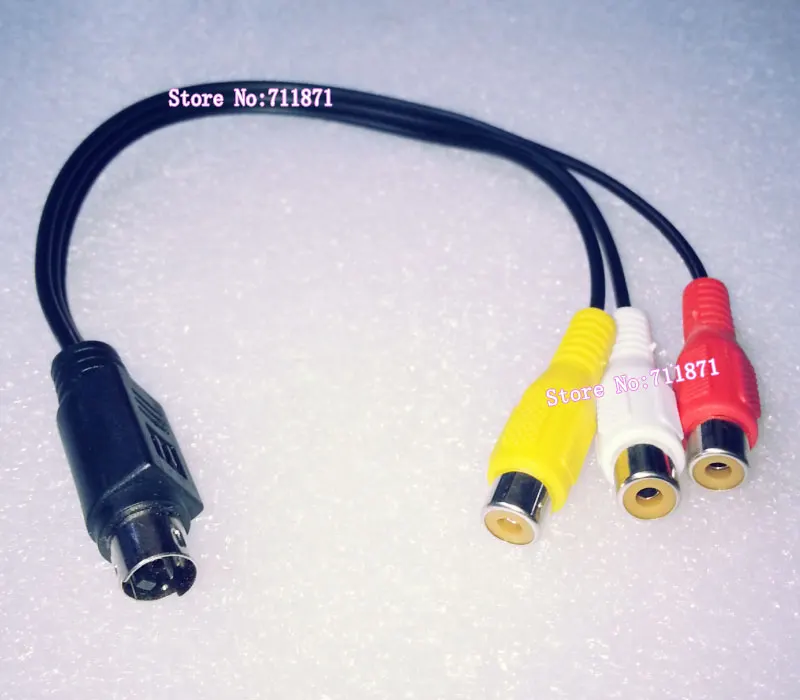 4P S-Video 3RCA Cable 4Pin Male to 3 RCA Female Line 4 Pin 3 RCA Audio Video Cable 4P Male 3 RCA Female AV R L Audio Wire Cord