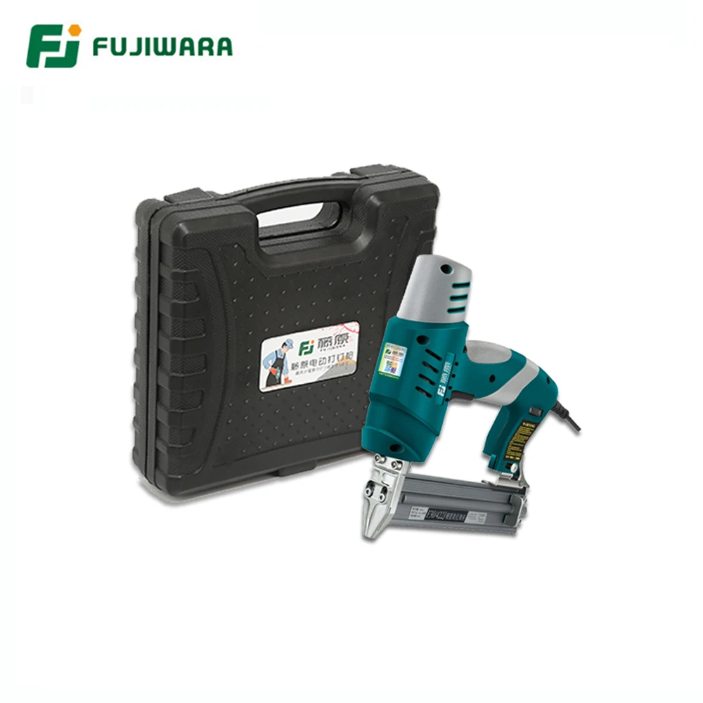 Fujiwara Pistola de Unha Elétrica Uso Único Duplo Stapler 422j Unhas F30 Arma de Unha Reta Trabalho em Madeira Ferramentas s