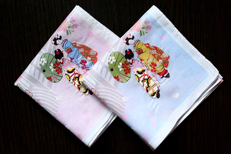 

High quality cotton handkerchief,La Bayadere design,fashion japanese style ladies handkerchiefs,46*46cm