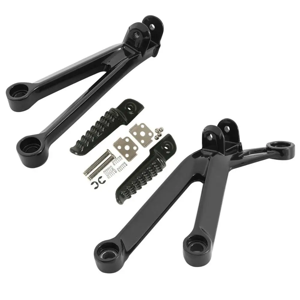 Motorcycle Passenger Foot Pegs Footrest Brackets Set For Kawasaki Ninja ZX10R 2004-2005