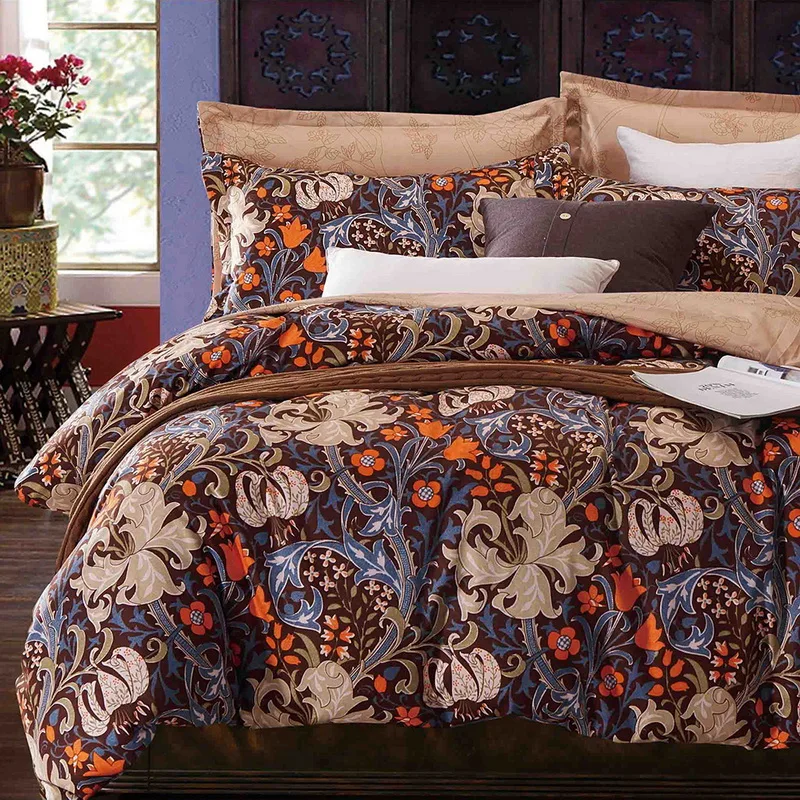 SIMPLEOPULENCE 3pcs Duvet Cover Set Polyester luxury Printed Soft Include Quilt Cover Pillow Cases Twin Queen King