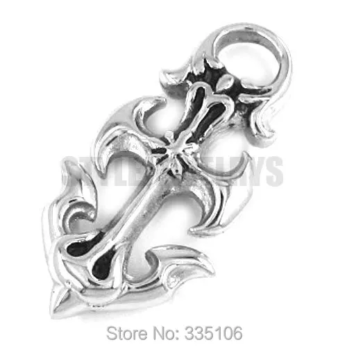 Free shipping! Cross Anchor Pendant Stainless Steel Jewelry Fashion Motor Biker Pendant SWP0266