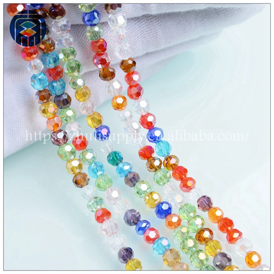 JuleeCrystal Mixed Color 32Faceted Crystal Round Beads 3mm 4mm Wholesale Faceted Round Shape Beads for Jewelry Making