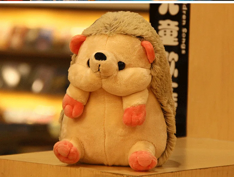 middle plush hedgehog toy cute high quality hedgehog doll gift toy about 25cm