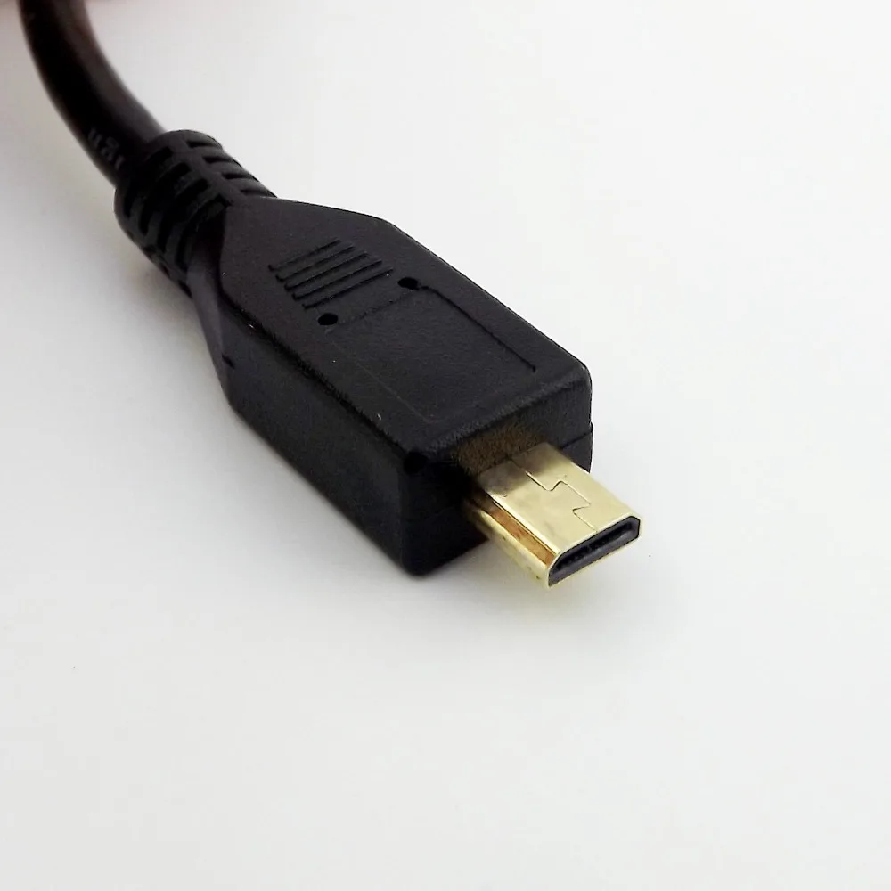 1pc kompatybilny z HDMI 1.4 Mini męski na Micro HDMI kompatybilny typ D męski kabel z przejściówką danych wideo 1080P 1FT