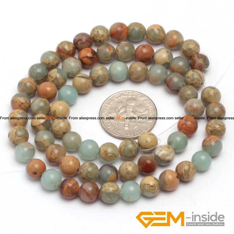 Round Shoushan Stone Beads Natural Jades beads natural Stone Beads DIY Loose Bead For Jewelry Making Strand 15\
