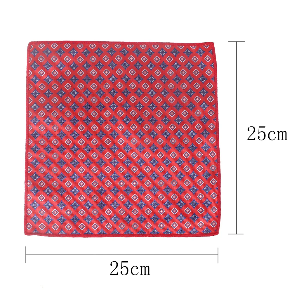 Pañuelo Floral cuadrado de bolsillo de Cachemira para trajes, pañuelos de 25cm x 25cm para hombres y mujeres, trajes de marca, pañuelo de toalla de bolsillo