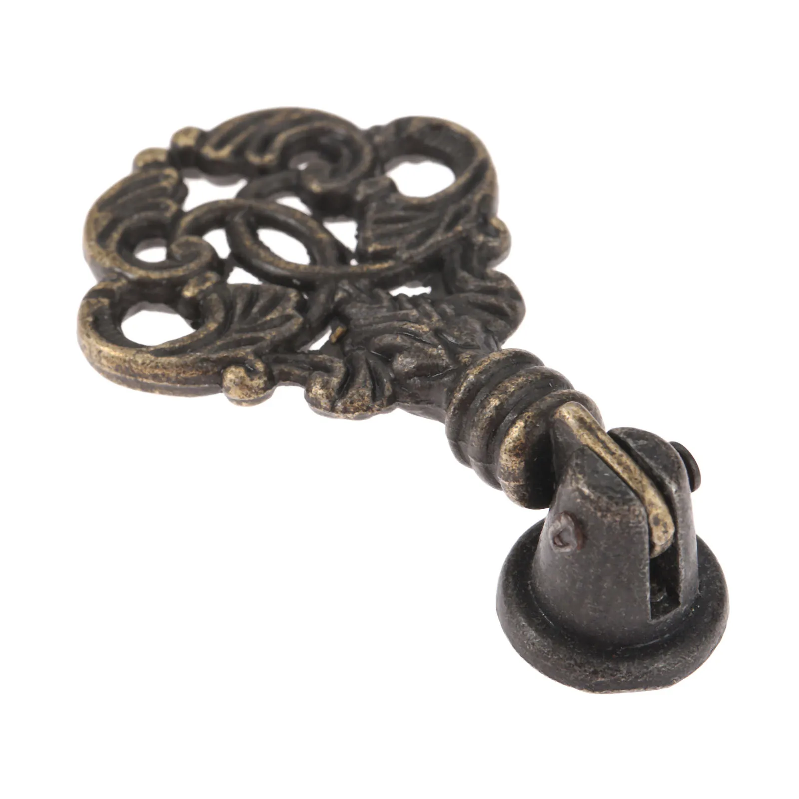 1Pc 56x32mm Furniture Knobs and Pulls for Cabinets Door Antique Bronze Cabinet Wardrobe Drawer Closet Pull Handle for Wooden Box