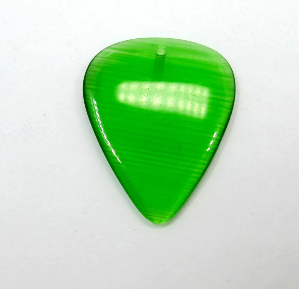 Wholesale Mixed 5pcs/lot Cat's Eye Stone Crystal Guitar Finger Picks Charming Guitar Picks Pendant with HoleAround 26x30x2mm