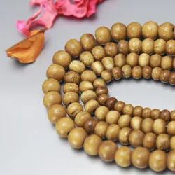 Wholesale 100 Beads Strand Tibet Yak Bone Prayer Malas Beads 6/8/10mm Old Coffee Brown