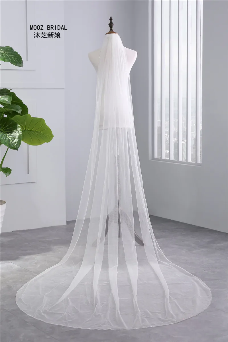 Nieuwe Collectie BlingBling Bruidssluier 2015 Steentjes Edge 3-Meter Lengte Zachte Tulle Wedding Veils