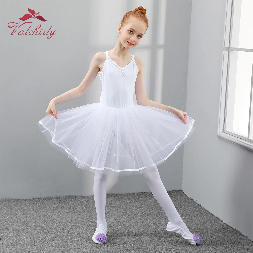 Girl Ballet Style Dance Leotard Princess Tutu Dress Good Quality Kids Ballerina Bodysuit Fairy Party Costumes