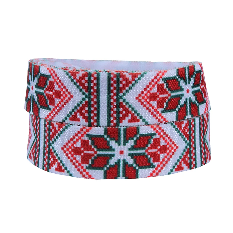 

FLRA FOE Wholesale tribal printing fold over elastic ribbon