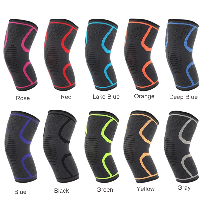 Fitness Running Cycling Knee Support Braces High Elastic Nylon Sport Compression Basketball Knee Pad Sleeve for Men Plus Size XL