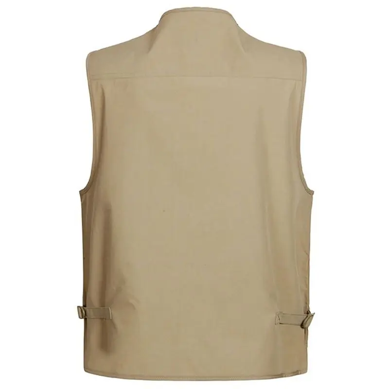 6 Colors Large Size Quick-Drying Work Vest Mens Fishing Camping Sleeveless Jacket Outdoor Male Waistcoats with Many Multi Pocket