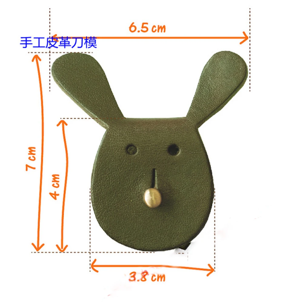 DIY leather craft wire collect organize die cutting knife punch mould template rabbit head design hand punch tool set