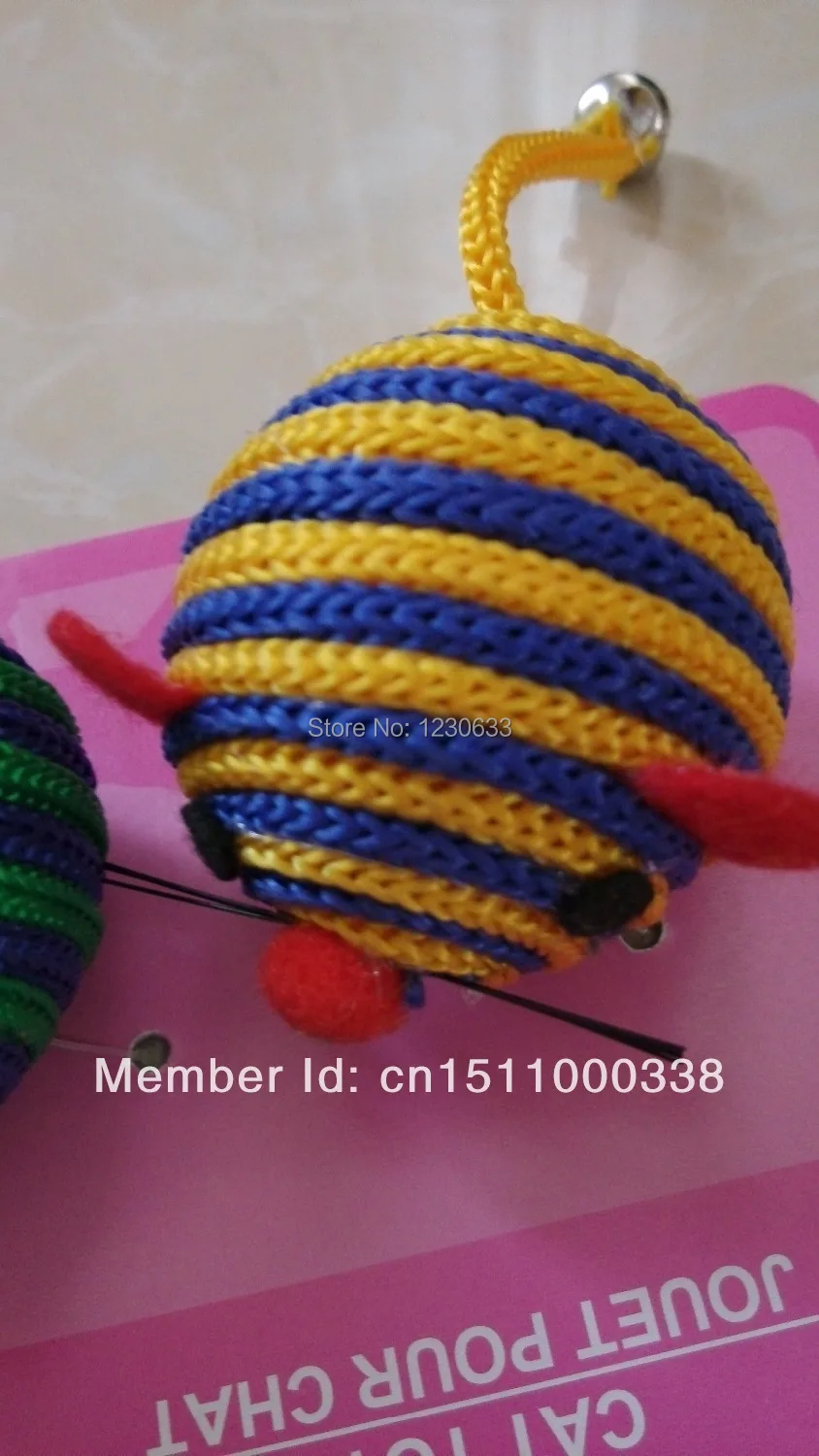 2016 new spherical plastic rope around the cat toy mouse cheap sell