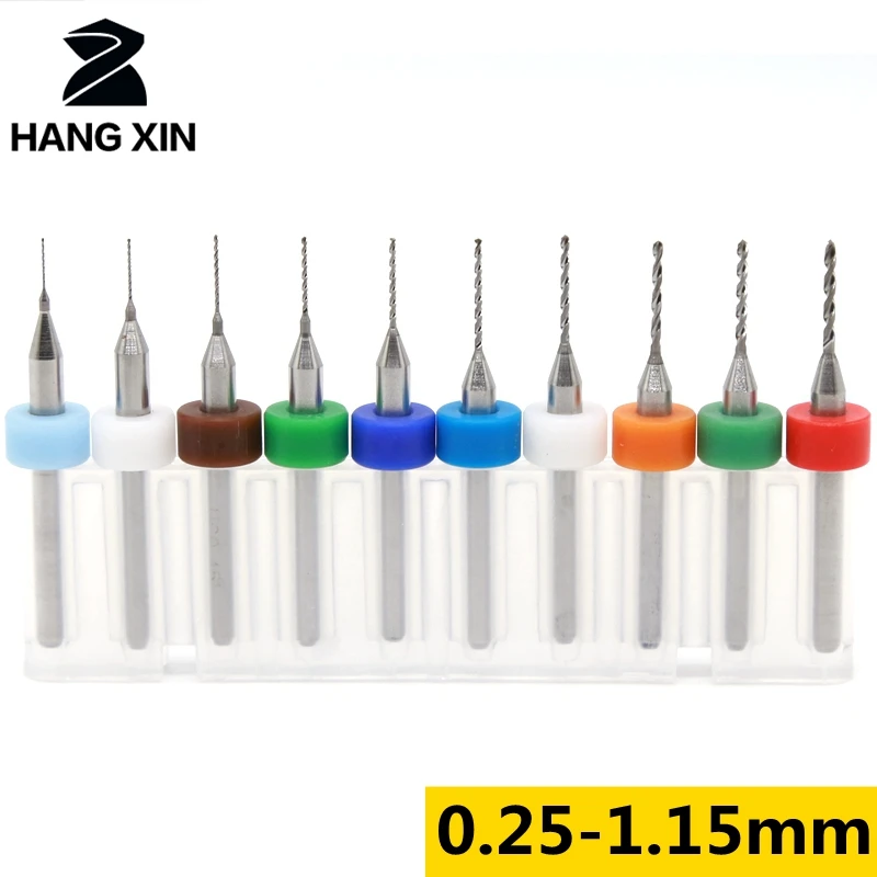 Tungsten Carbide PCB Drill 0.3-1.2mm  10PCS CNC Router Wood Tool Mini Carving Metalworking Multifunction core drill bit