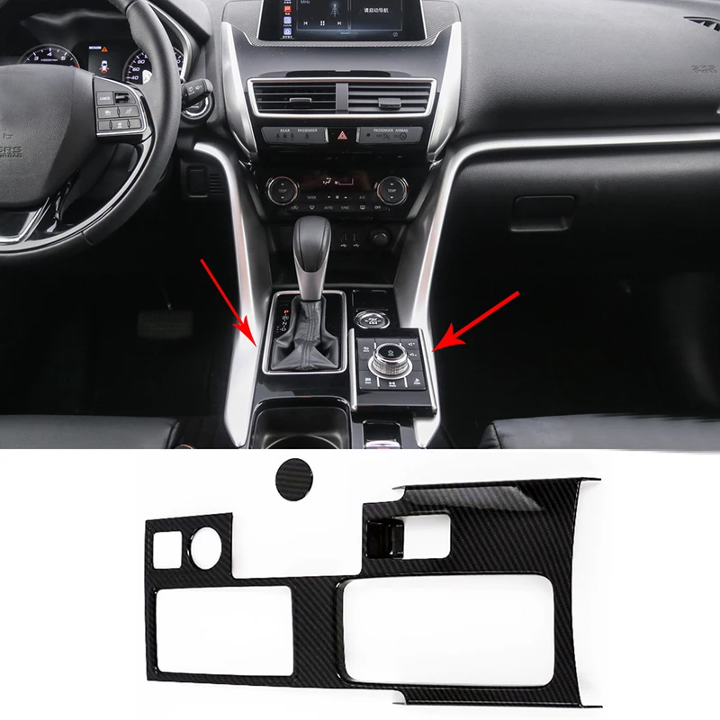 Car Interior Gear Shift Control Panel Decorative Cover Frame Trim For Mitsubishi Eclipse Cross 2017 2018 2019 Accessories