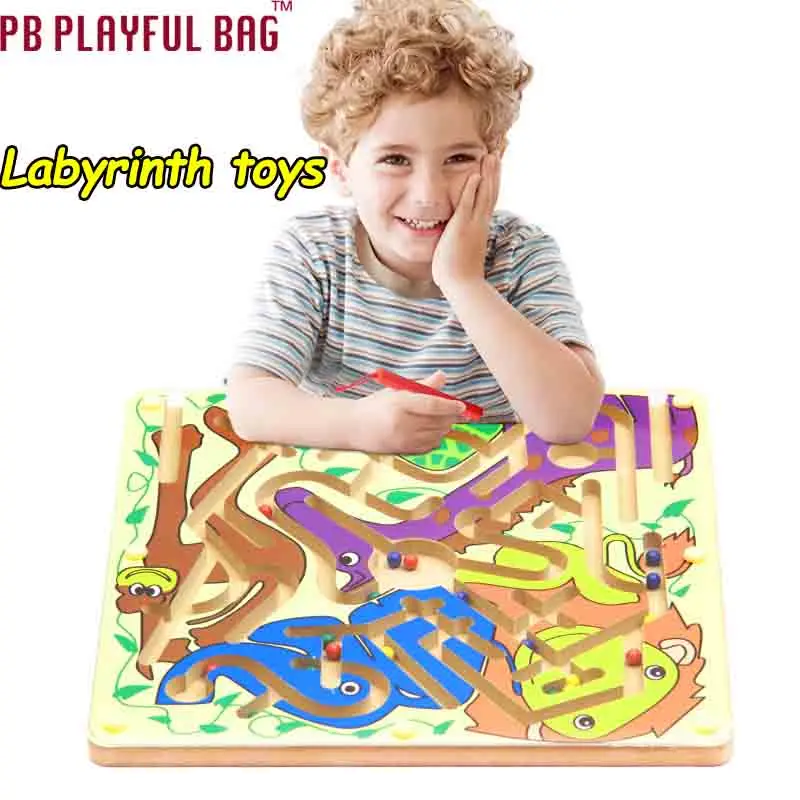 

pb playful bag Christmas gift for children by magnetic labyrinth combination children's toys